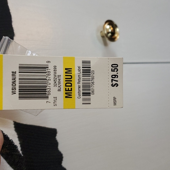 New size Medium INC black and white sequined sweater - Picture 5 of 5